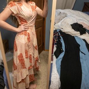 Francescas Patchwork Wrap Dress